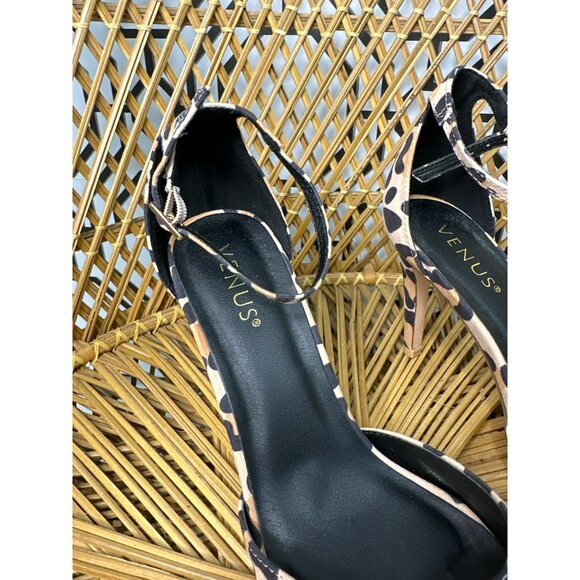 Venus Ladies Leopard Print With Front Bow Sophisticated, Night Out Heels Size 6 - Picture 5 of 9